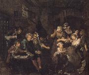 William Hogarth Prodigal son in prison oil painting reproduction